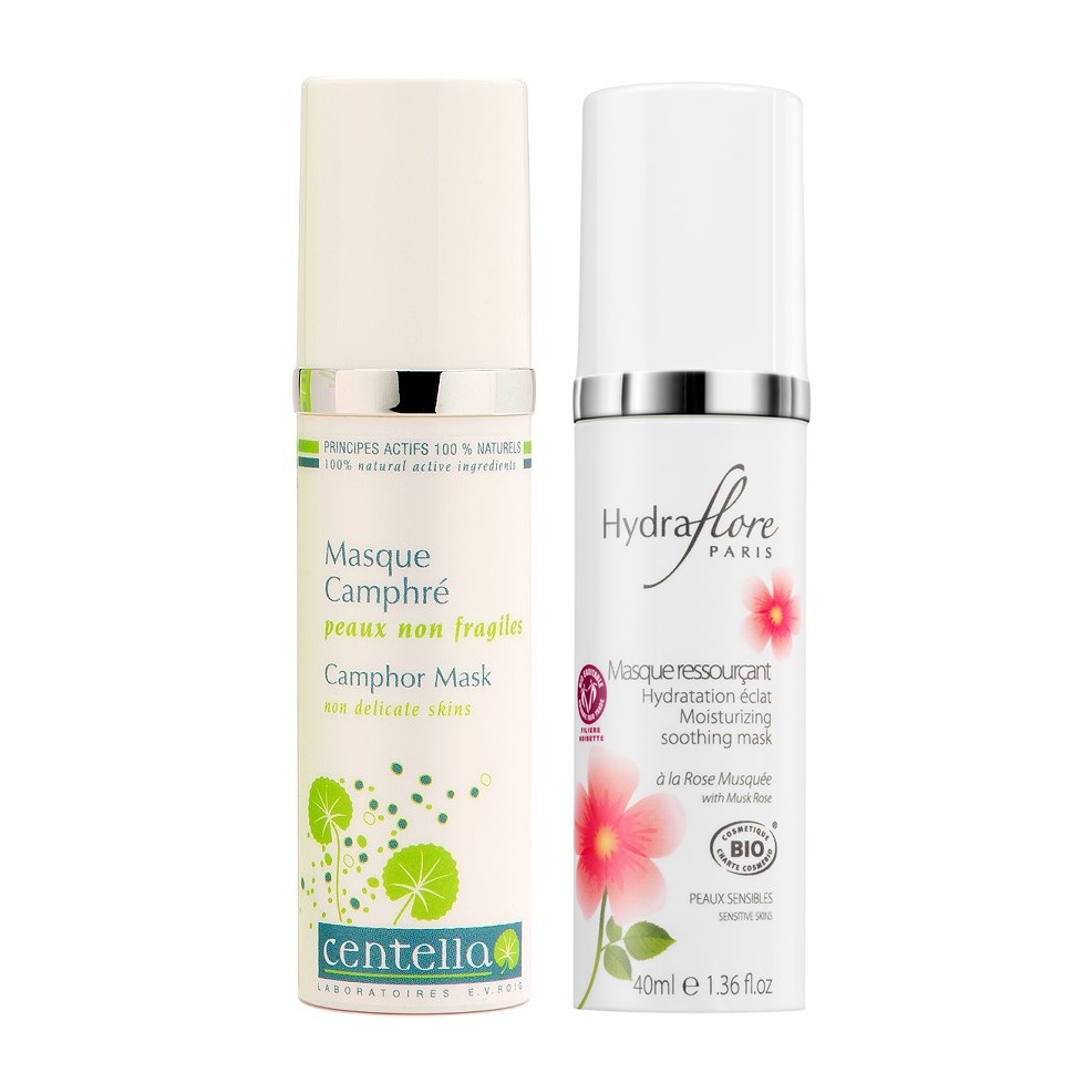 Centella Camphor Mask and Hydraflore Soothing Mask Duo