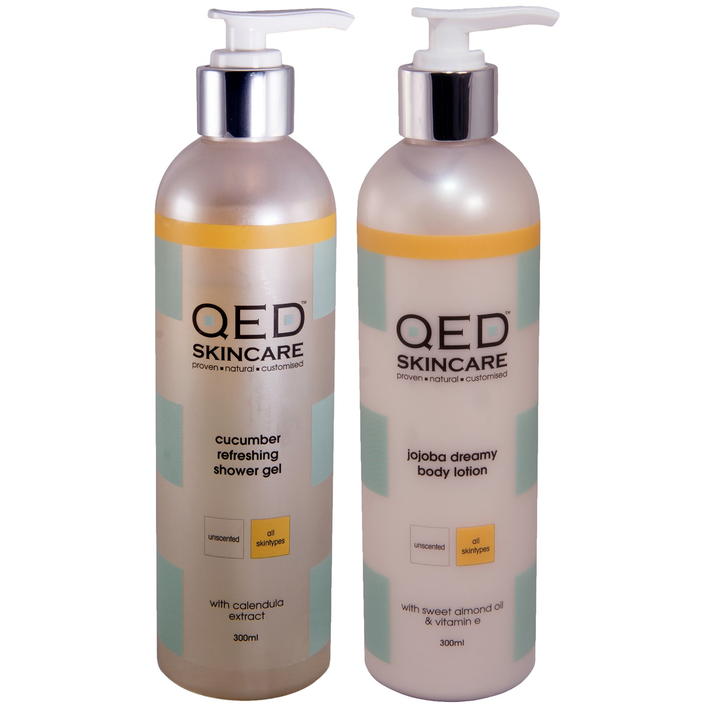 QED Essential Duo Set (300ml Shower Gel and Body Lotion)